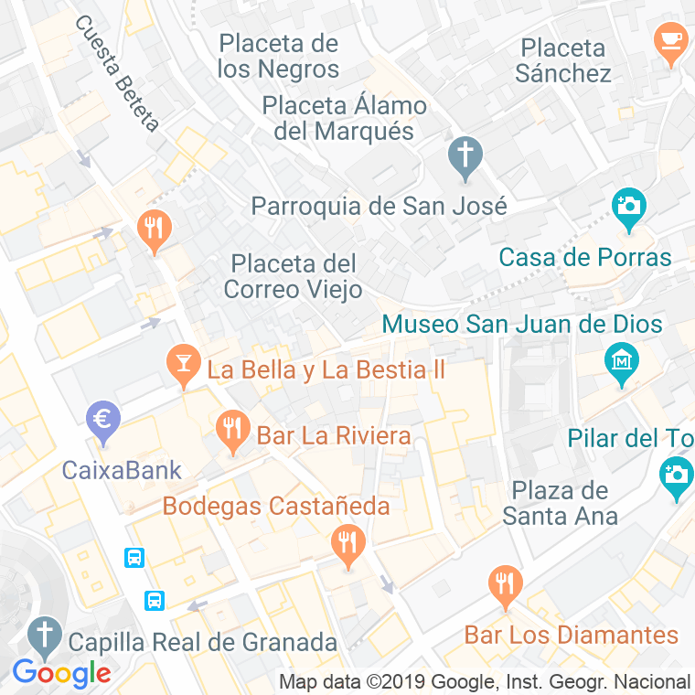 Código Postal calle Caldereria Nueva en Granada