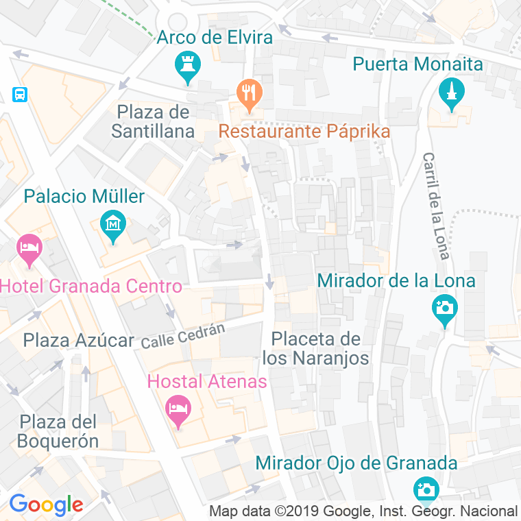 Código Postal calle Capilla De San Andres en Granada