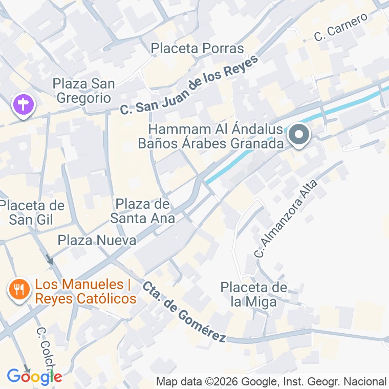 Código postal de Santa Ana, Plaza (impares del 1 al 5) en Granada