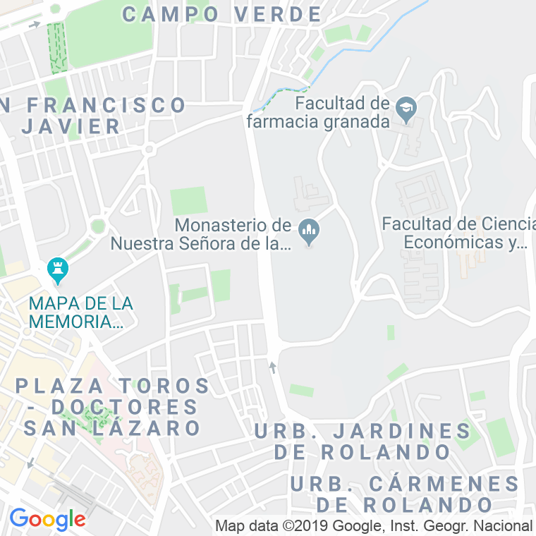 Código Postal calle Cartuja, paseo (Impares Del 47 Al Final)  (Pares Del 2 Al Final) en Granada