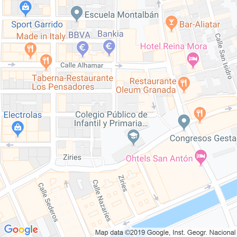 Código Postal calle Centro Civico Comercial, plaza en Granada