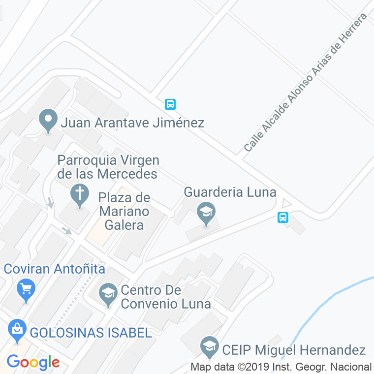 Código Postal calle Doña Maria Manuela en Granada