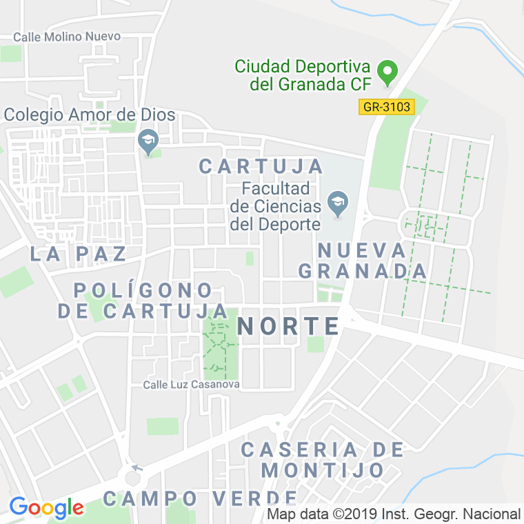 Código Postal calle Henriquez De La Jorquera en Granada