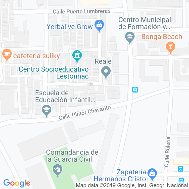 Código Postal calle Jeronimo De Rueda en Granada