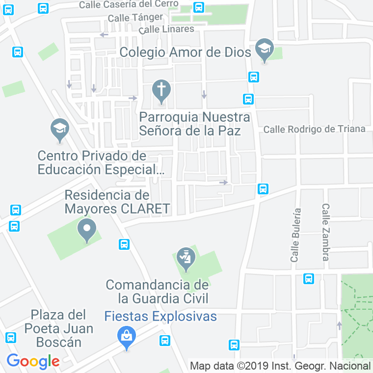 Código Postal calle Jose De Bada en Granada