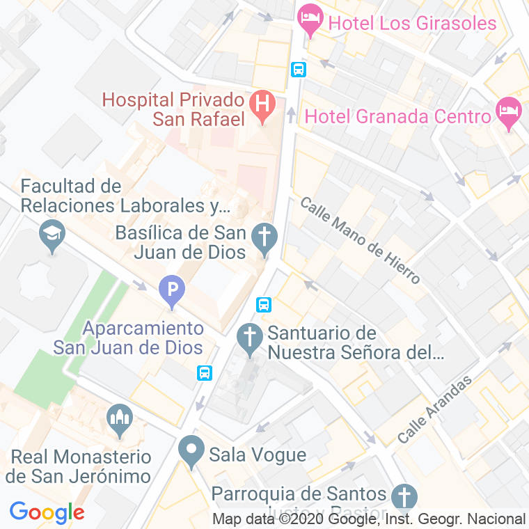 Código Postal calle Juan De Latino en Granada