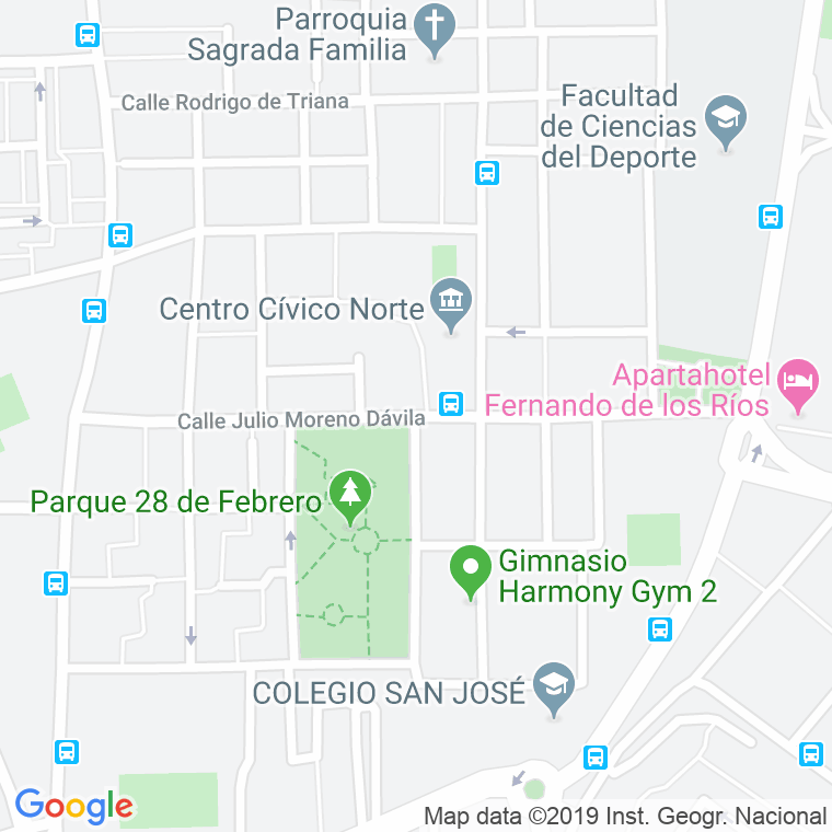 Código Postal calle Julio Moreno Davila en Granada