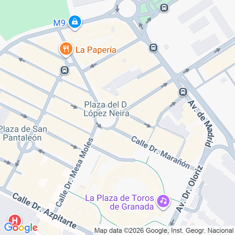 Código postal de Plaza Doctor Lopez Neyra (del) en Granada