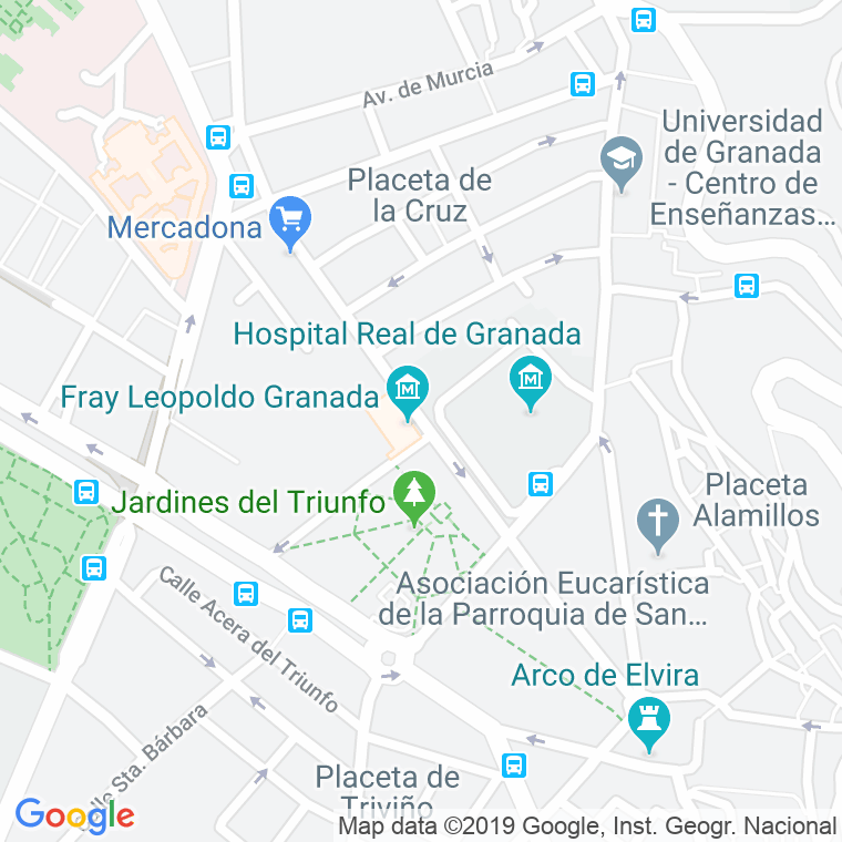Código Postal calle Ancha De Capuchinos en Granada