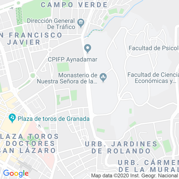 Código Postal calle Cartuja, paseo (Impares Del 1 Al 45) en Granada