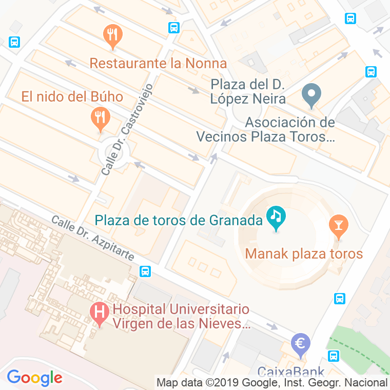 Código Postal calle Doctor Mesa Moles en Granada
