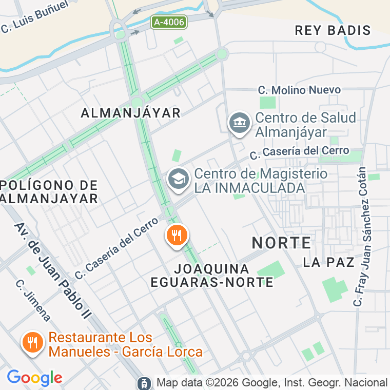 Código postal de Caseria del Cerro en Granada