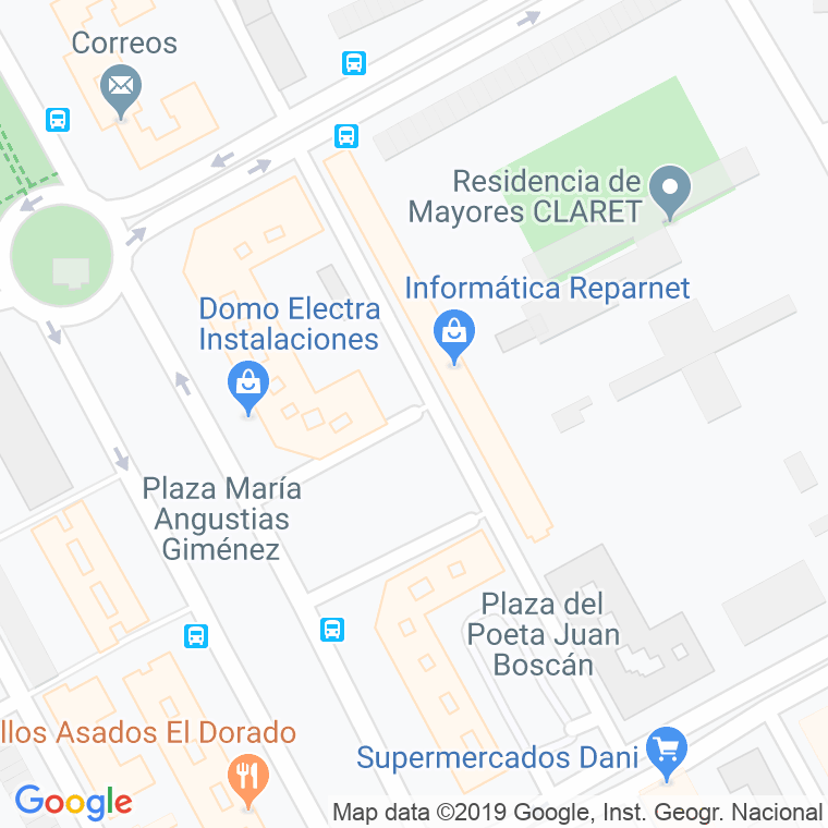 Código Postal calle Maria Angustias Jimenez, plaza en Granada