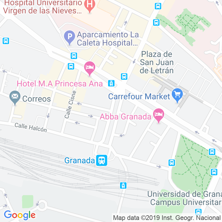 Código Postal calle Andaluces, avenida en Granada