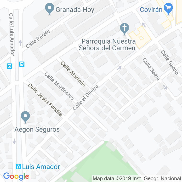 Código Postal calle Atarfeño en Granada