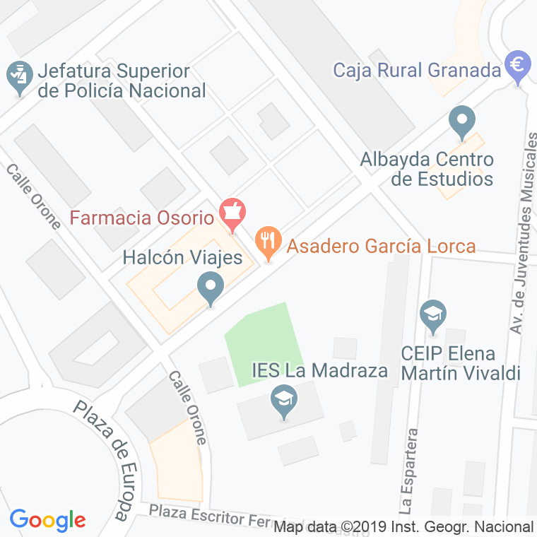 Código Postal calle Compositor Luis De Narvaez, avenida en Granada