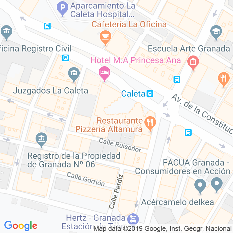 Código Postal calle Elena en Granada