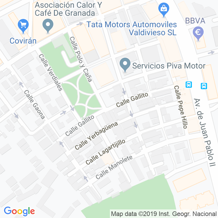 Código Postal calle Gallito en Granada