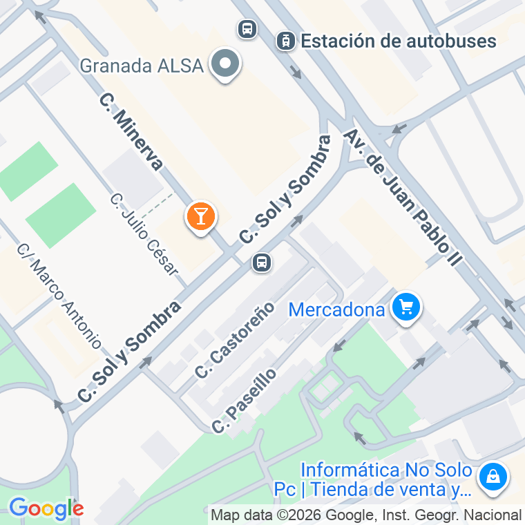 Código postal de Sol y Sombra, Plaza en Granada
