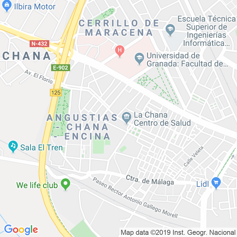 Código Postal calle Doctor Medina Olmos en Granada
