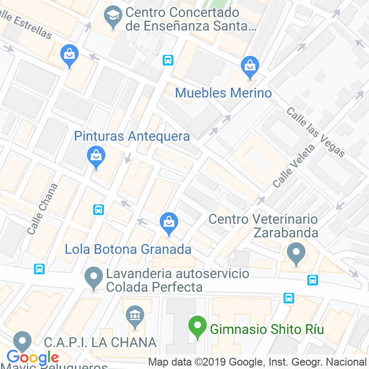 Código Postal calle Moncada en Granada