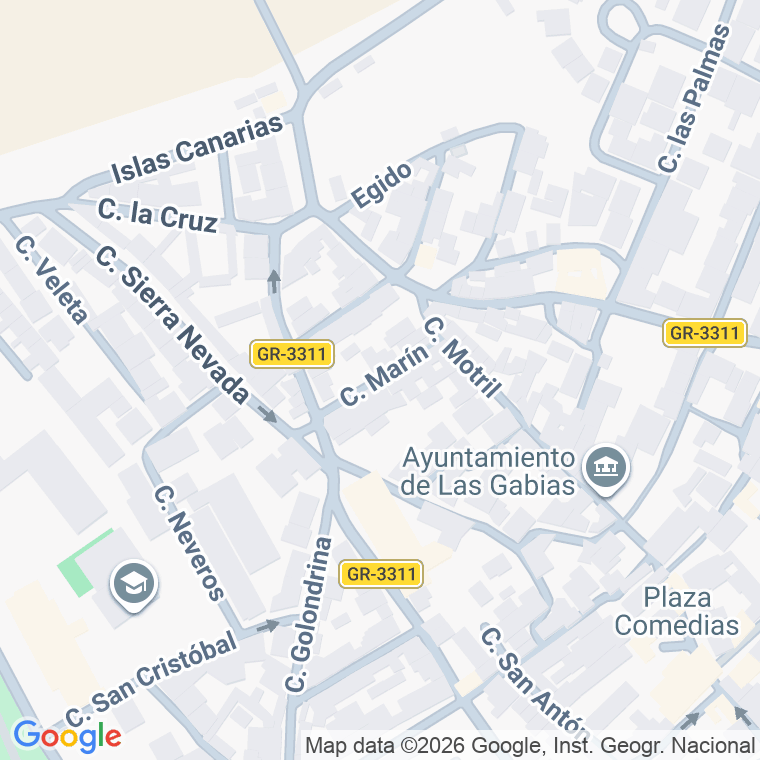 Código postal de Calle Marin en Gabia Grande