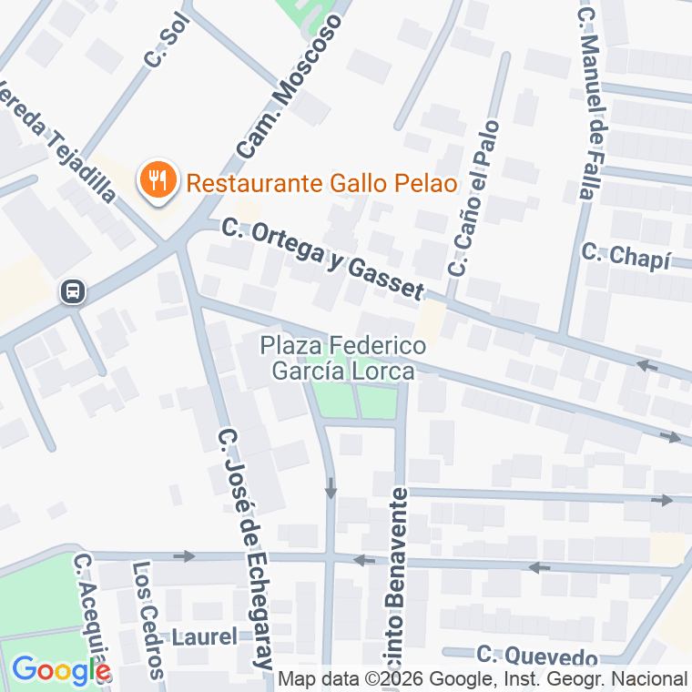 Código postal de Plaza Federico Garcia Lorca en Ogijares