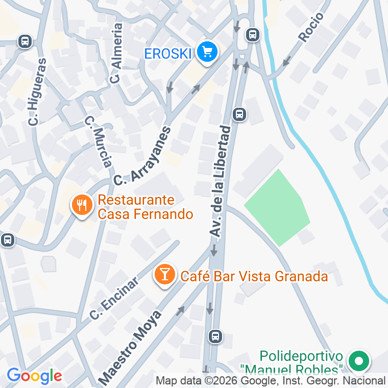 Código postal de Barrio de la Vega en Granada