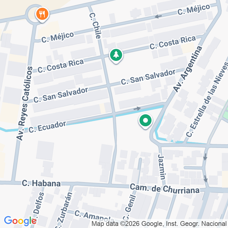 Código postal de Calle Ecuador en Churriana de la Vega