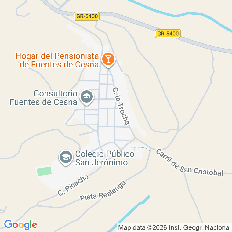 Código postal de Fuente de Cesna en Granada