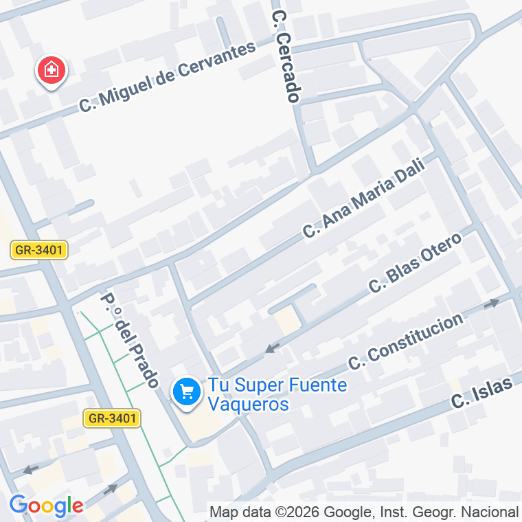 Código postal de Calle Ana Maria Dali en Fuente Vaqueros