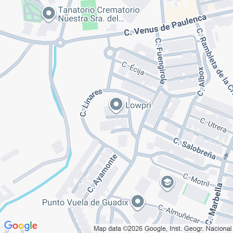 Código postal de Calle Priego de Cordoba en Guadix