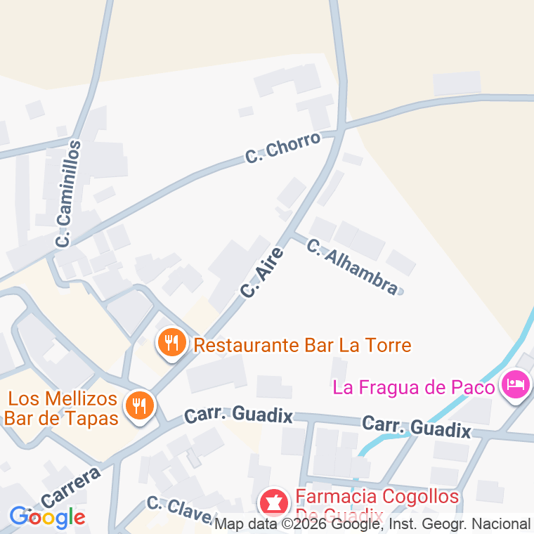 Código postal de Calle Aire en Cogollos de Guadix