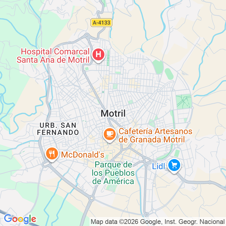 Código postal de Lugar Colegio Publico Virgen de en Motril
