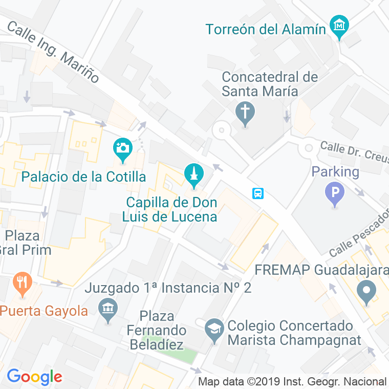 Código Postal calle Luis De Lucena en Guadalajara