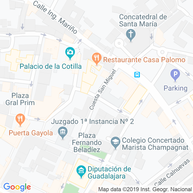 Código Postal calle San Miguel, travesia en Guadalajara