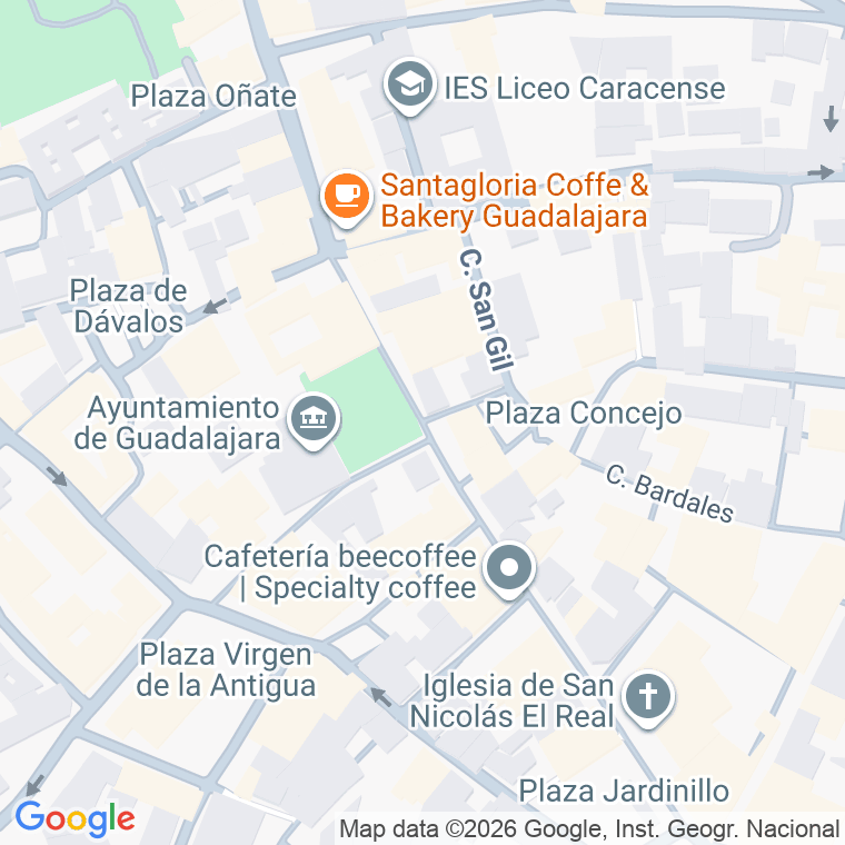 Código postal de Virgen de la Antigua, Plaza en Guadalajara