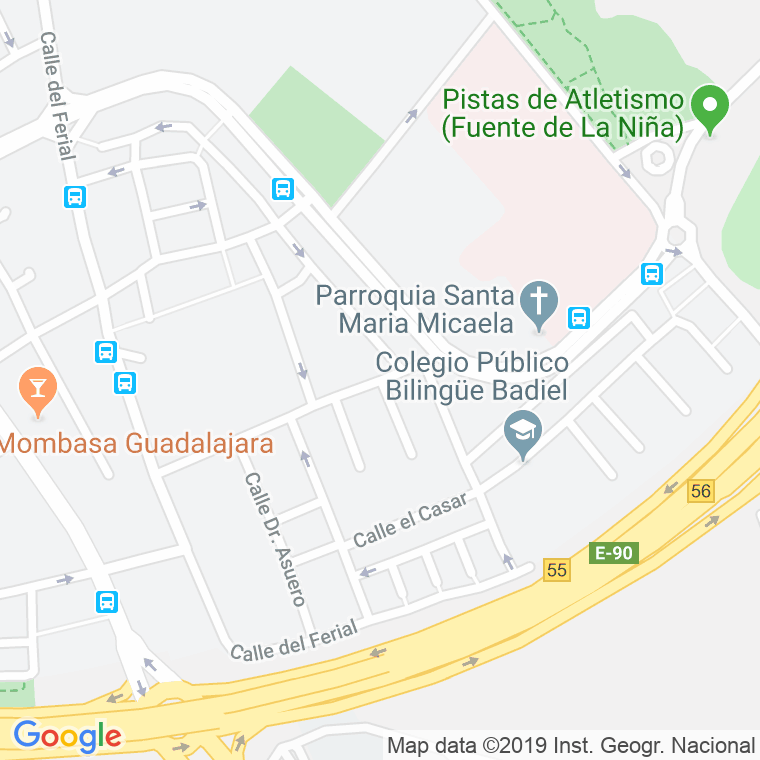 Código Postal calle Chiloeches, pasaje en Guadalajara
