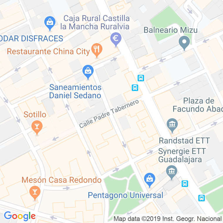 Código Postal calle Padre Tabernero en Guadalajara
