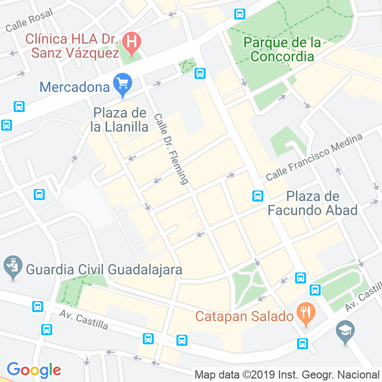 Código Postal calle Doctor Fleming, pasaje (Impares Del 1 Al 1)  (Pares Del 2 Al 2) en Guadalajara
