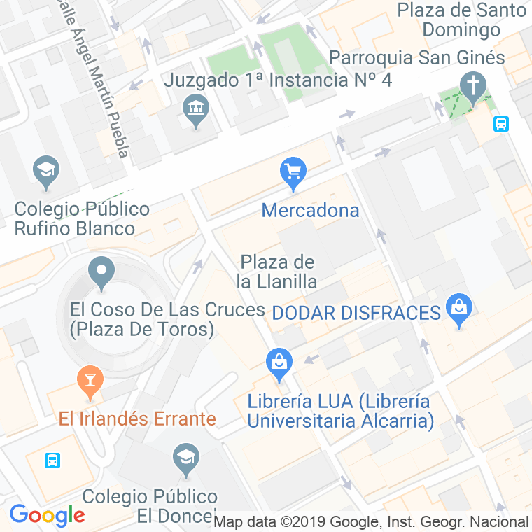 Código Postal calle Llanilla, La, plaza en Guadalajara