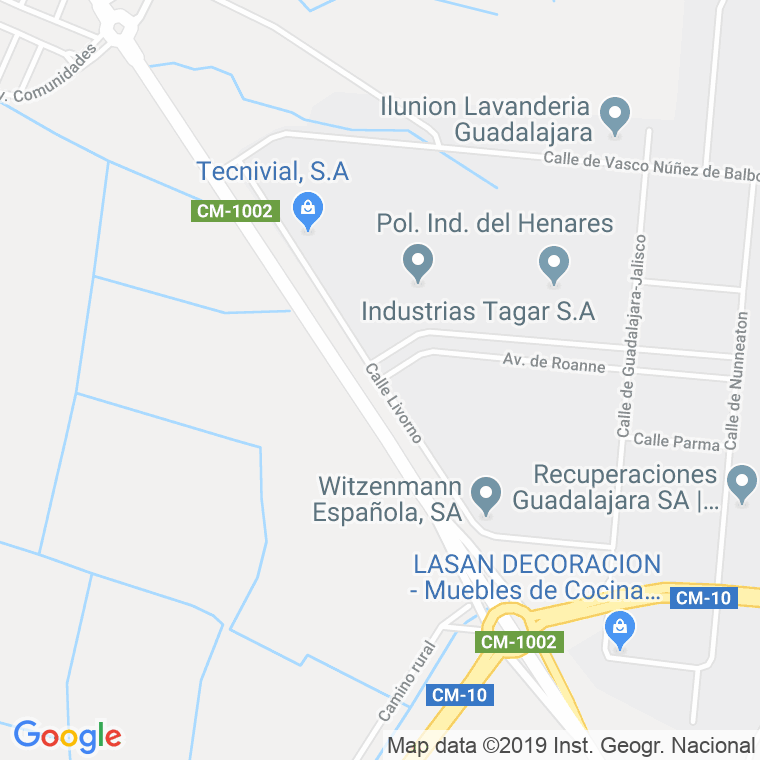 Código Postal calle Livorno en Guadalajara