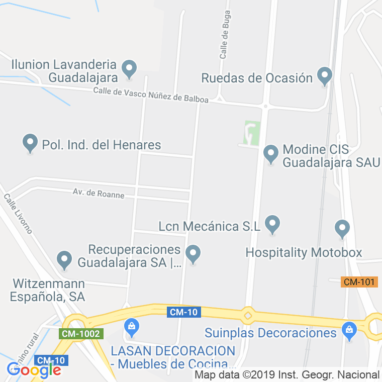 Código Postal calle Nunneaton en Guadalajara
