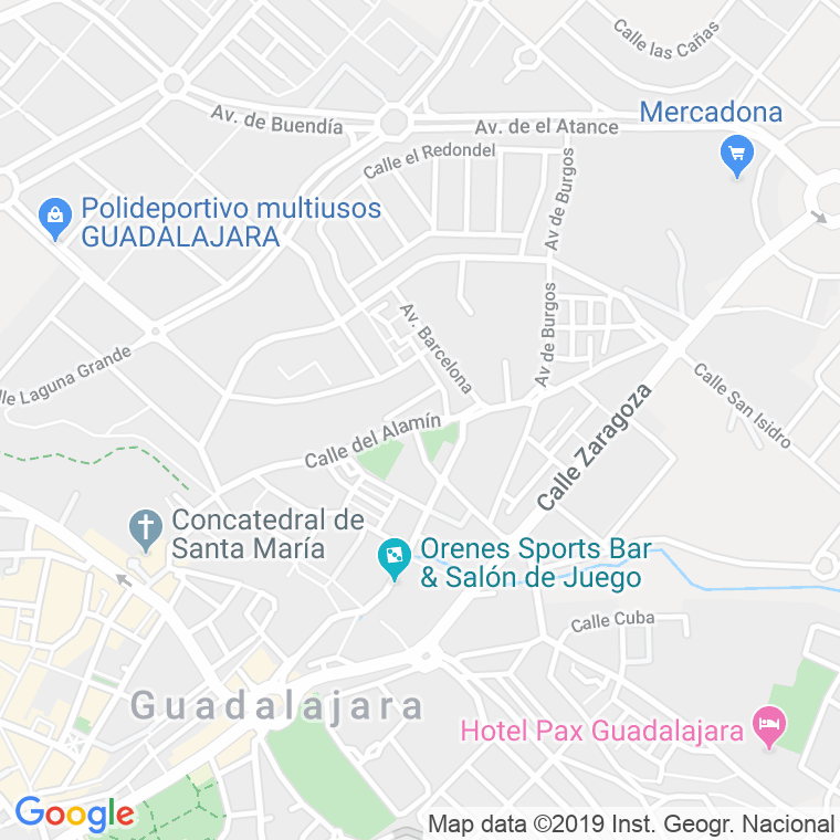 Código Postal calle Alamin en Guadalajara