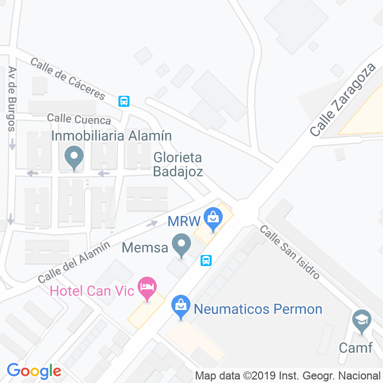 Código Postal calle Badajoz, glorieta en Guadalajara