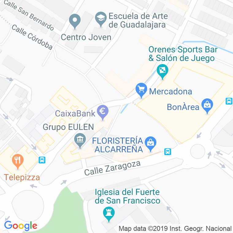 Código Postal calle Lerida en Guadalajara