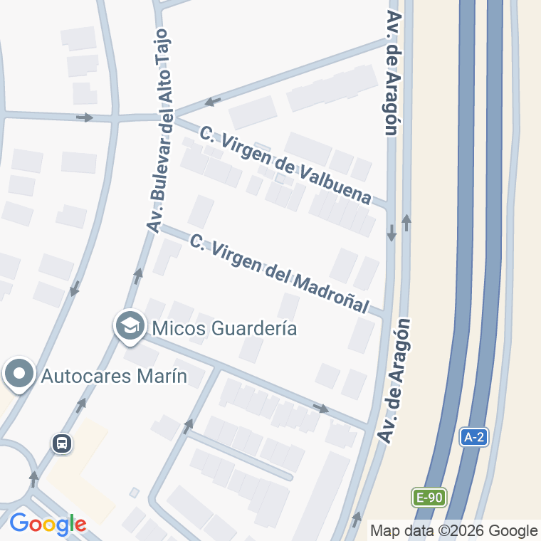 Código postal de Virgen del Madroñal en Guadalajara