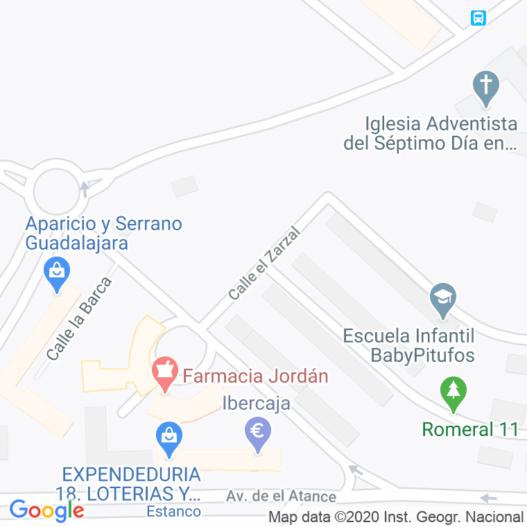 ▷ Código Postal calle Zarzal, El en Guadalajara 
