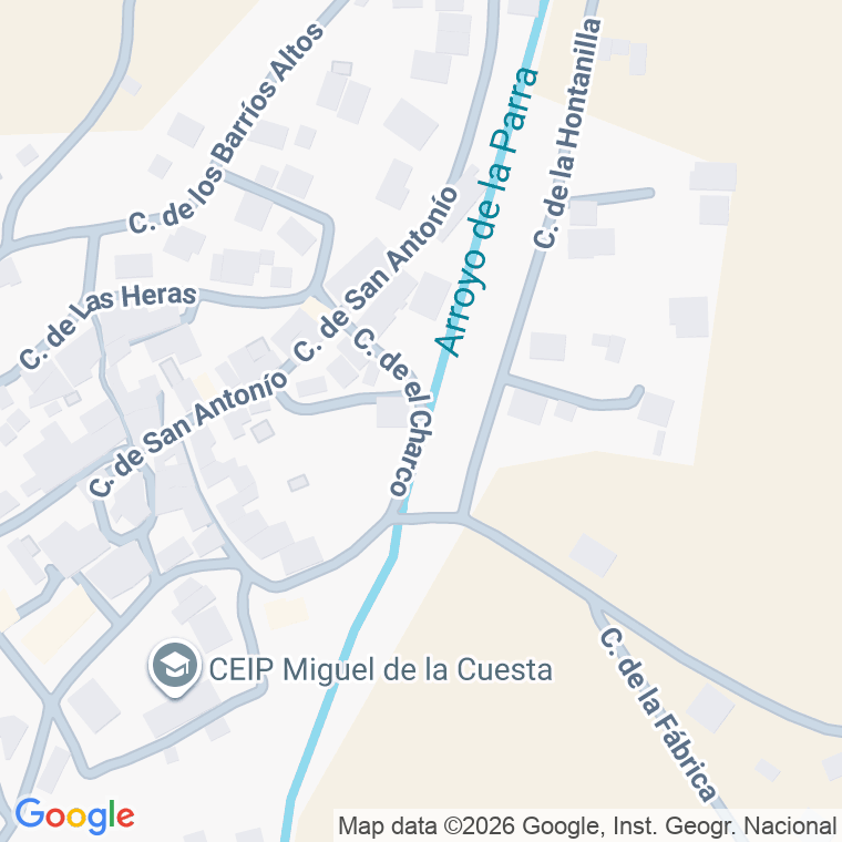 Código postal de Calle Charco (del) en Lupiana