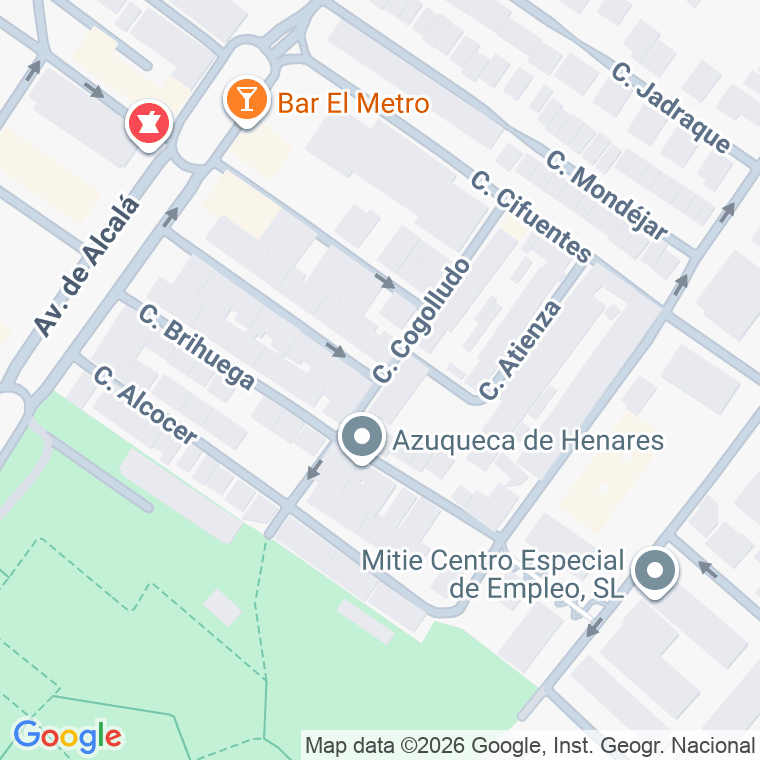 Código postal de Calle Cogolludo en Azuqueca de Henares